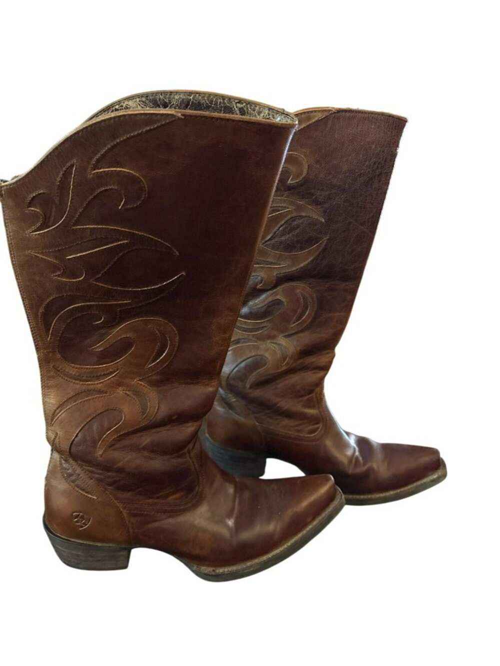 Ariat Lyric Brown Leather Sandstorm Cowboy Boots Size 8B